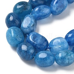 Billes de jade naturelles de teint en malaisades teintes&nbsp;G-P528-I13-01