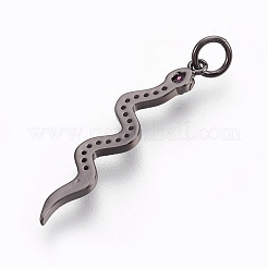 Ottone micro spianare pendenti zirconi&nbsp;LS-ZIRC-O026-22B-NR