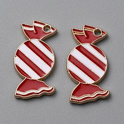 Weihnachten Thema Legierungsemailleanhänger&nbsp;ENAM-WH0062-02E-02