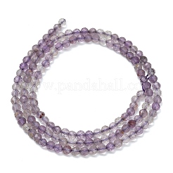 Natürliche violette Phantomquarz-Perlenstränge aus violettem Lodolith&nbsp;G-C262-A01-3mm