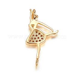 Ottone micro spianare pendenti zirconi&nbsp;ZIRC-P060-17G