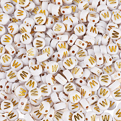 500pcs Plattierung Acrylperlen&nbsp;PACR-TADJ0001-01W