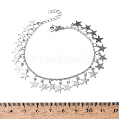 Braccialetti con ciondoli in acciaio inossidabile 304 per donna&nbsp;BJEW-D466-06P