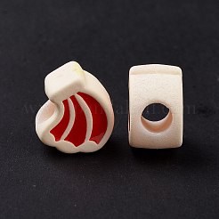 Gummierte Stil Acryl europäischen Perlen&nbsp;SACR-E009-11