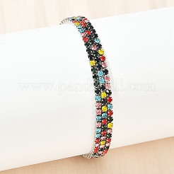 Bracciali a catena con strass in acciaio inossidabile 304 per donna&nbsp;BJEW-Z143-23P-01