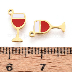 304 Edelstahl-Emaille-Anhänger&nbsp;STAS-T065-65G-02