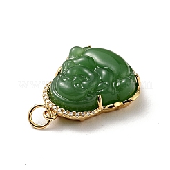 Natur gefärbt Jade Anhänger&nbsp;KK-C242-06G-03