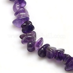 Natürlichen Amethyst Chips Perlen Stränge&nbsp;G-P030-02