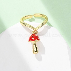 Offene Manschettenringe aus Messing und Emaille für Damen&nbsp;RJEW-U057-25G