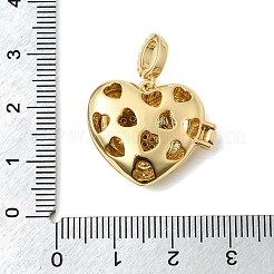 Messing Micro Pave klare Zirkonia Medaillon Anhänger&nbsp;KK-H267-028A-03