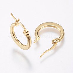 Pendientes de aro de acero inoxidable 304&nbsp;X-EJEW-F105-24G