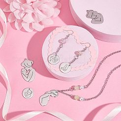 6 pendentif en acier inoxydable 304 pour la fête des mères&nbsp;STAS-PH0004-44
