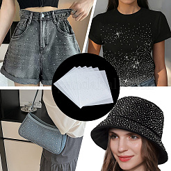 6 hoja de rhinestone de vidrio termoadhesivos&nbsp;DIY-CP0013-86