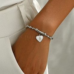 Braccialetti con ciondolo a forma di cuore in acciaio inossidabile 201 con San Benedetto&nbsp;WP9367-1