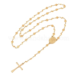Colliers de perles de chapelet en acier inoxydable 201&nbsp;NJEW-B143-06G