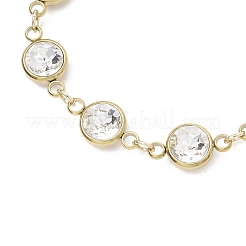 Bracciali in acciaio inossidabile 304 con maglie in vetro per donna&nbsp;BJEW-JB11888-02