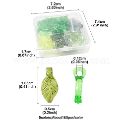 800 Stück 5 Farben transparente Acryl-Anhänger&nbsp;TACR-FS0001-56