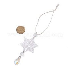 Adornos colgantes de acrílico con forma de copo de nieve&nbsp;HJEW-JM02309