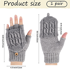 Fingerlose Winterhandschuhe aus Alpakawolle und Elastan&nbsp;AJEW-WH20042-30C