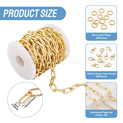 DIY-Kit zur Herstellung von Armbändern/Halsketten aus Aluminium-Büroklammerketten&nbsp;DIY-TA0012-91G