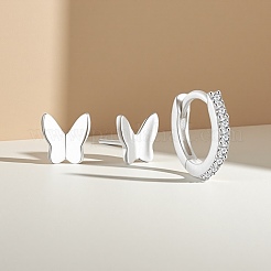 3 set di orecchini a farfalla in argento sterling&nbsp;VC5348-2