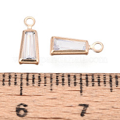 Pendentifs en zircone cubique clair en laiton&nbsp;ZIRC-T017-03KCG