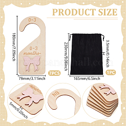 7 organizador de perchas de armario de MDF&nbsp;AJEW-WH0752-034