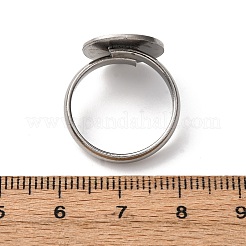 Verstellbare Fingerringkomponenten aus Edelstahl 304&nbsp;STAS-L193-P01-14mm