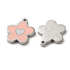 Breloques en émail en acier inoxydable 304&nbsp;STAS-L022-017P