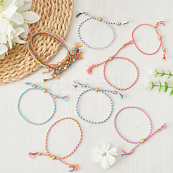 24 Stück 12 Farben Bohemian geflochtene Polyesterschnur Armbandherstellung&nbsp;MAK-SP0001-10