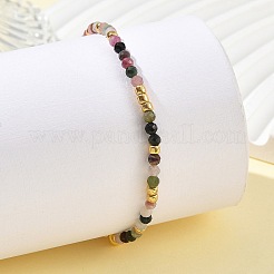 Verstellbare Armbänder mit Schiebeverschluss aus Natursteinperlen für Damen&nbsp;BJEW-JB14013