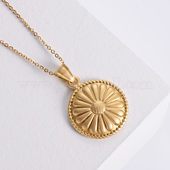 Collane con ciondolo a forma di fiore in acciaio inossidabile&nbsp;BS0012