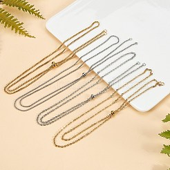 4 stücke 4 arten 304 edelstahl box kette slider halskette machen&nbsp;AJEW-SZ0001-54