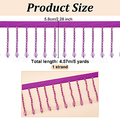 Ruban de dentelle acrylique et polyester&nbsp;OCOR-WH0110-08B