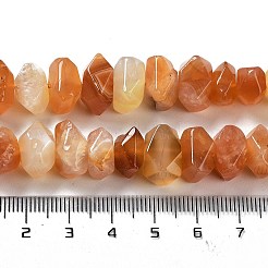 Natürliche orangefarbene Botswana-Achatperlenstränge&nbsp;G-D091-A23