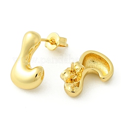 Pendientes de latón chapado en rack&nbsp;EJEW-S222-01G-L