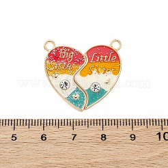 Pendenti divisi in smalto in lega di paillettes&nbsp;ENAM-B026-03G