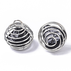 Eiserne Spiralperlenkäfiganhänger&nbsp;IFIN-R239-02P