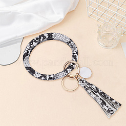 Portachiavi a bracciale in similpelle con motivo a pelle di serpente&nbsp;KEYC-CL0001-45-1