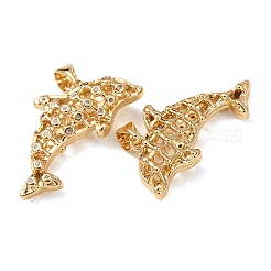 Pendentifs en laiton zircon cubique transparent&nbsp;KK-B184-01G-08