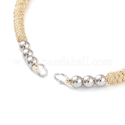 Fabrication de bracelet en cordon de polyester tressé réglable&nbsp;AJEW-JB00849-06