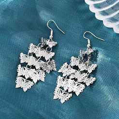 Orecchini pendenti in ottone&nbsp;EJEW-B157-02B-P