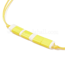 Braccialetto a maglie di semi di vetro&nbsp;BJEW-JB08894-01