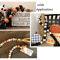 100 Stück 10 Stile Halloween-Themen-Naturholzperlen&nbsp;WOOD-CD0001-21