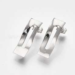 Anlaufgeschützte Ohrstecker-Beschläge aus Edelstahl 304&nbsp;STAS-S079-53B