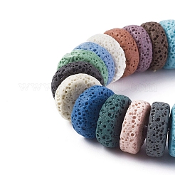 Brins de perles de pierre de lave naturelle&nbsp;G-F671-02B-05