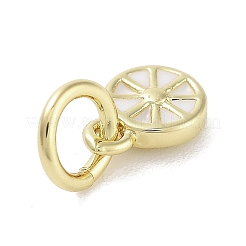 Breloques d'émail de laiton de placage de support&nbsp;KK-M293-38G-04
