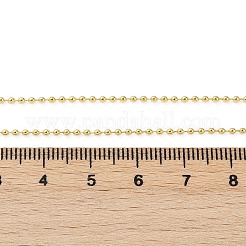 Collar de cadena de bolas de latón para mujer&nbsp;NJEW-P265-13G