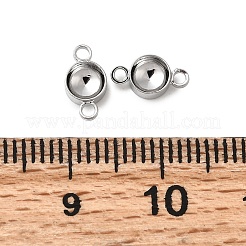 Flache runde Messing-Strass-Verbindungsfassungen&nbsp;KK-P340-06B-P