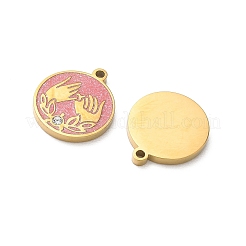 Pendentifs en acier inoxydable 304 émaillés&nbsp;STAS-B142-10G